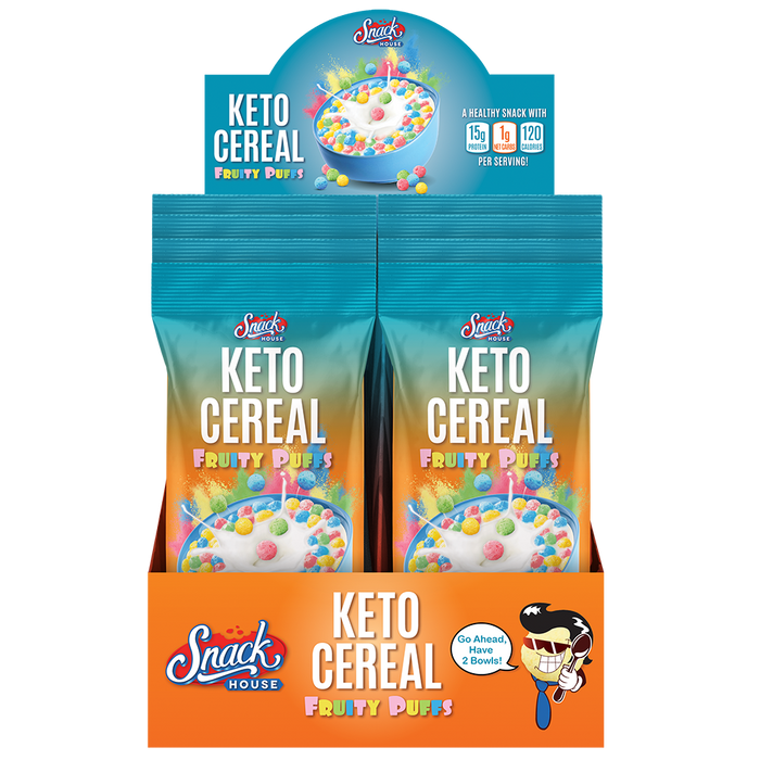 Fruity Puffs Keto Cereal Single Serving - 8-Pack Box